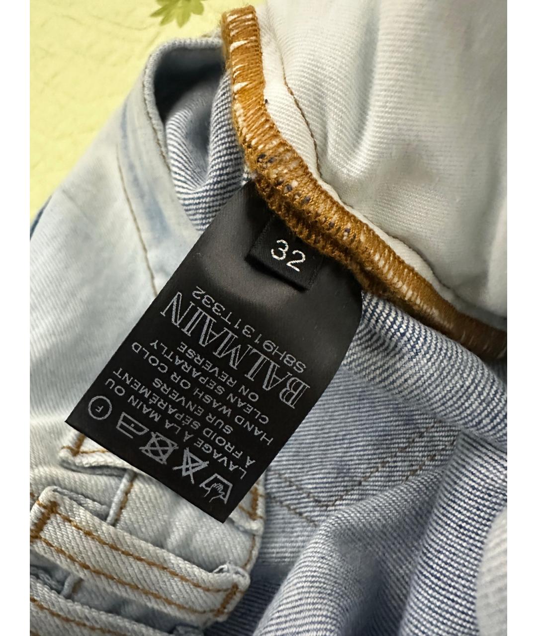 BALMAIN Голубые хлопковые джинсы, фото 7