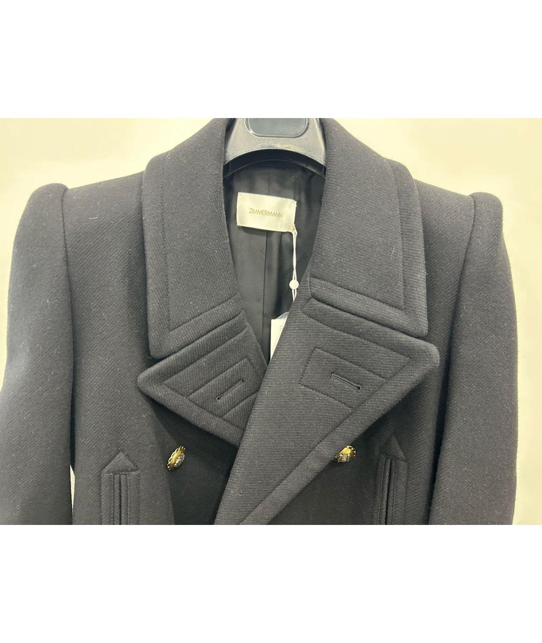 ZIMMERMANN Черное шерстяное пальто, фото 4