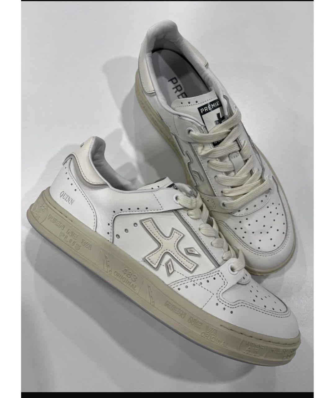 PREMIATA Белые кожаные кеды, фото 2