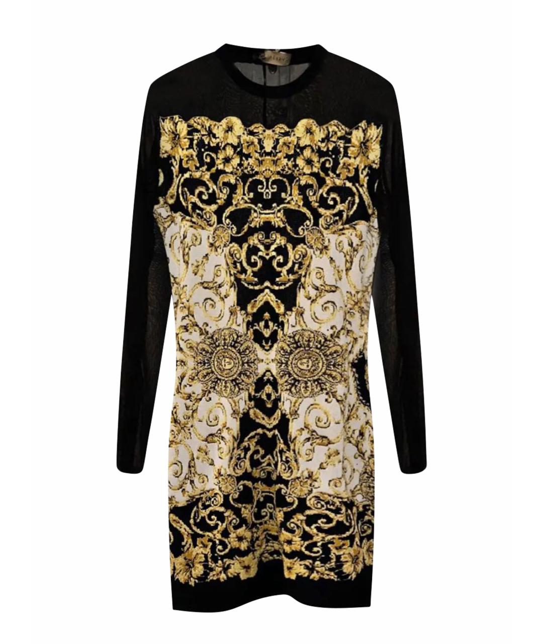 VERSACE Черное вискозное вечернее платье, фото 1