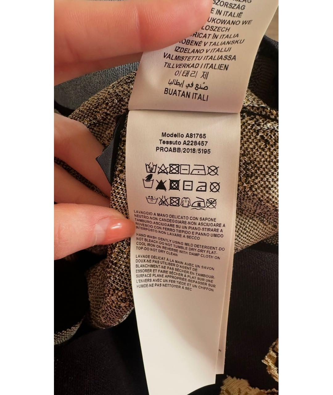 VERSACE Черное вискозное вечернее платье, фото 8