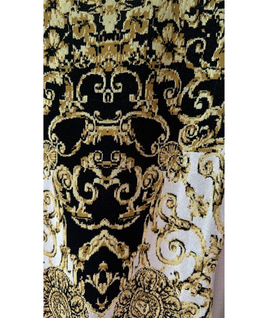 VERSACE Черное вискозное вечернее платье, фото 4