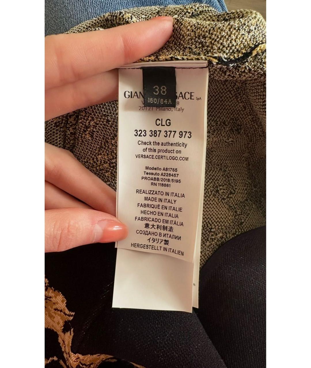 VERSACE Черное вискозное вечернее платье, фото 5