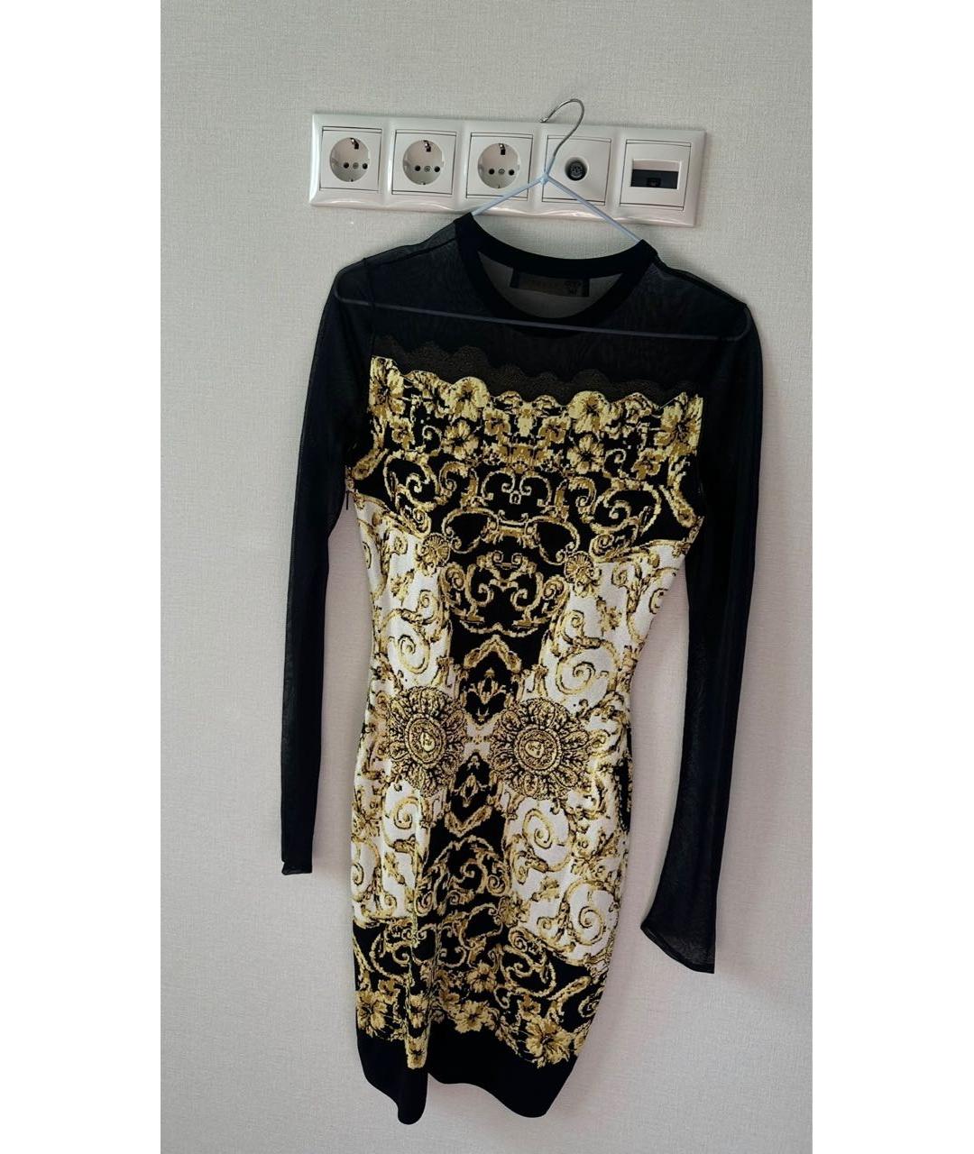 VERSACE Черное вискозное вечернее платье, фото 2