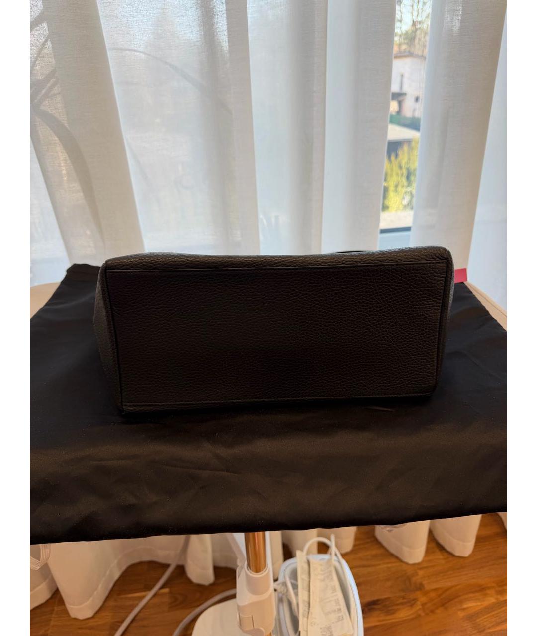 HUGO BOSS Черная кожаная сумка через плечо, фото 5