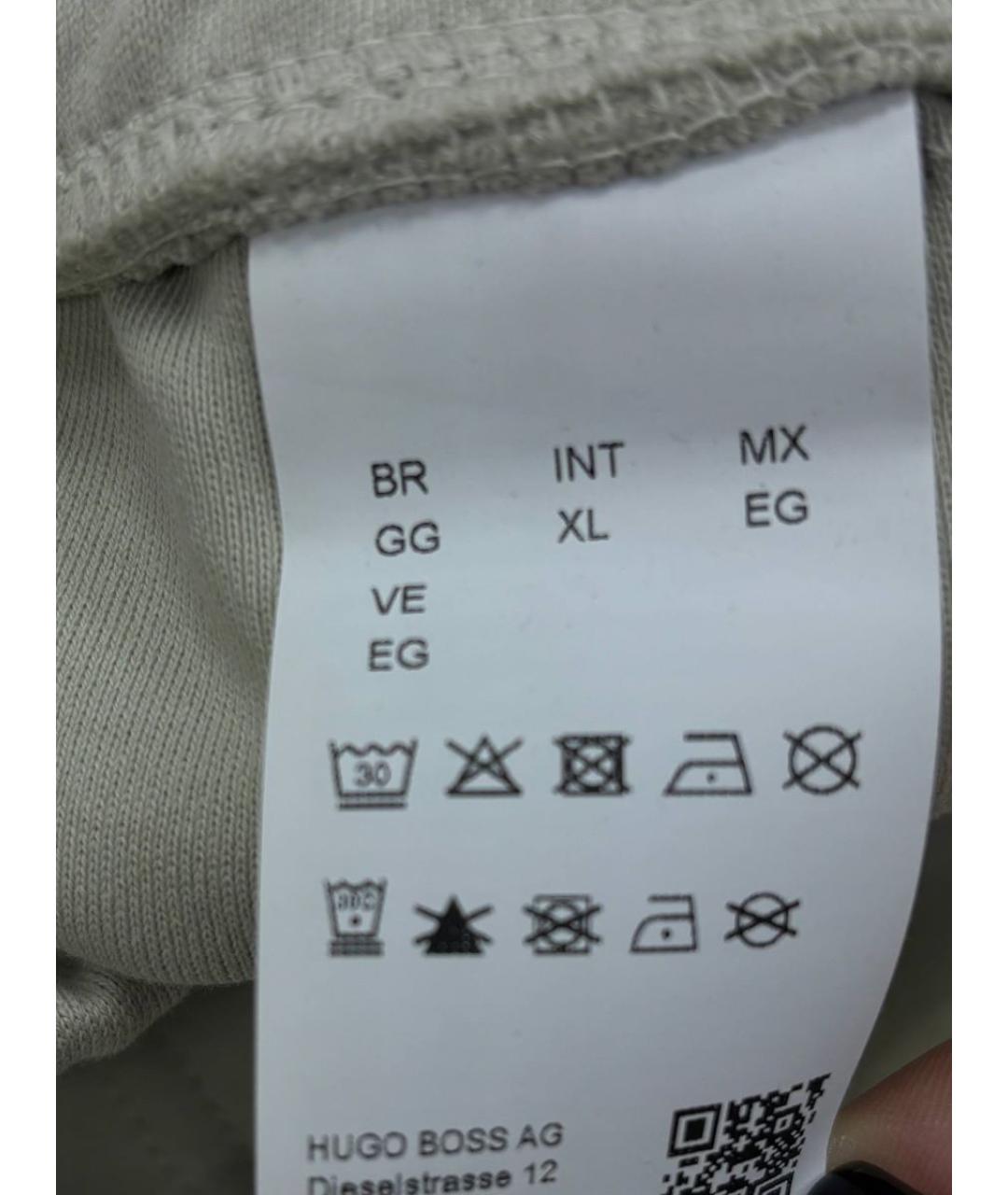 HUGO BOSS Серые хлопковые шорты, фото 5