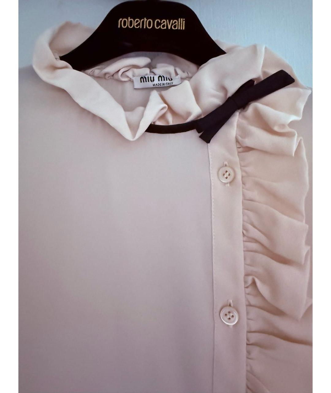 MIU MIU Шелковая блузы, фото 4
