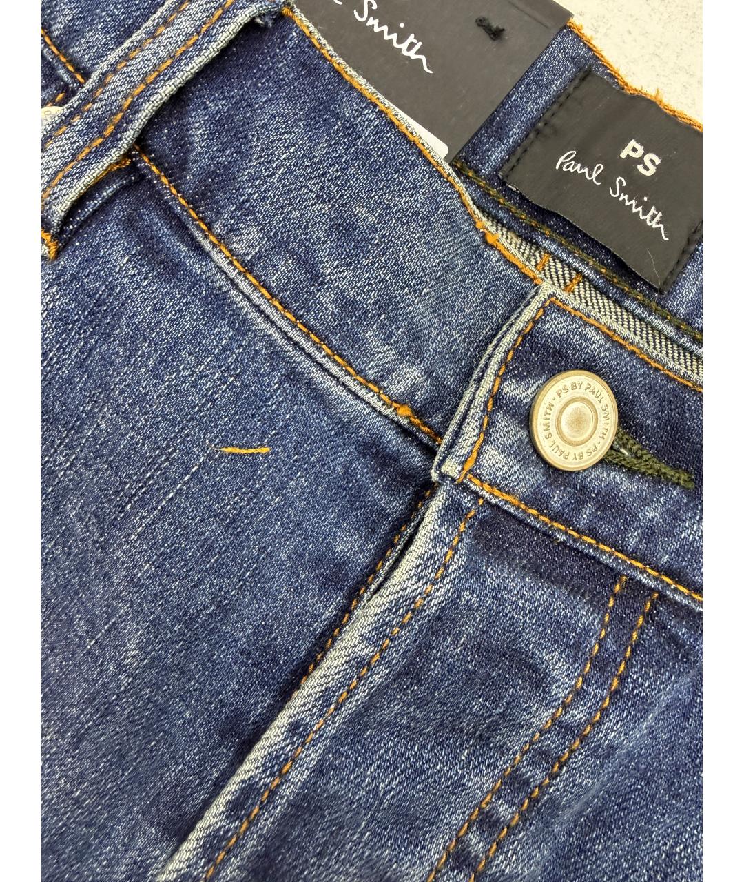 PAUL SMITH Голубые прямые джинсы, фото 5