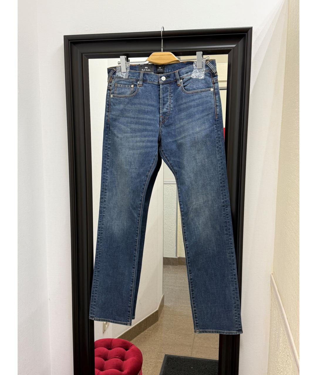 PAUL SMITH Голубые прямые джинсы, фото 8
