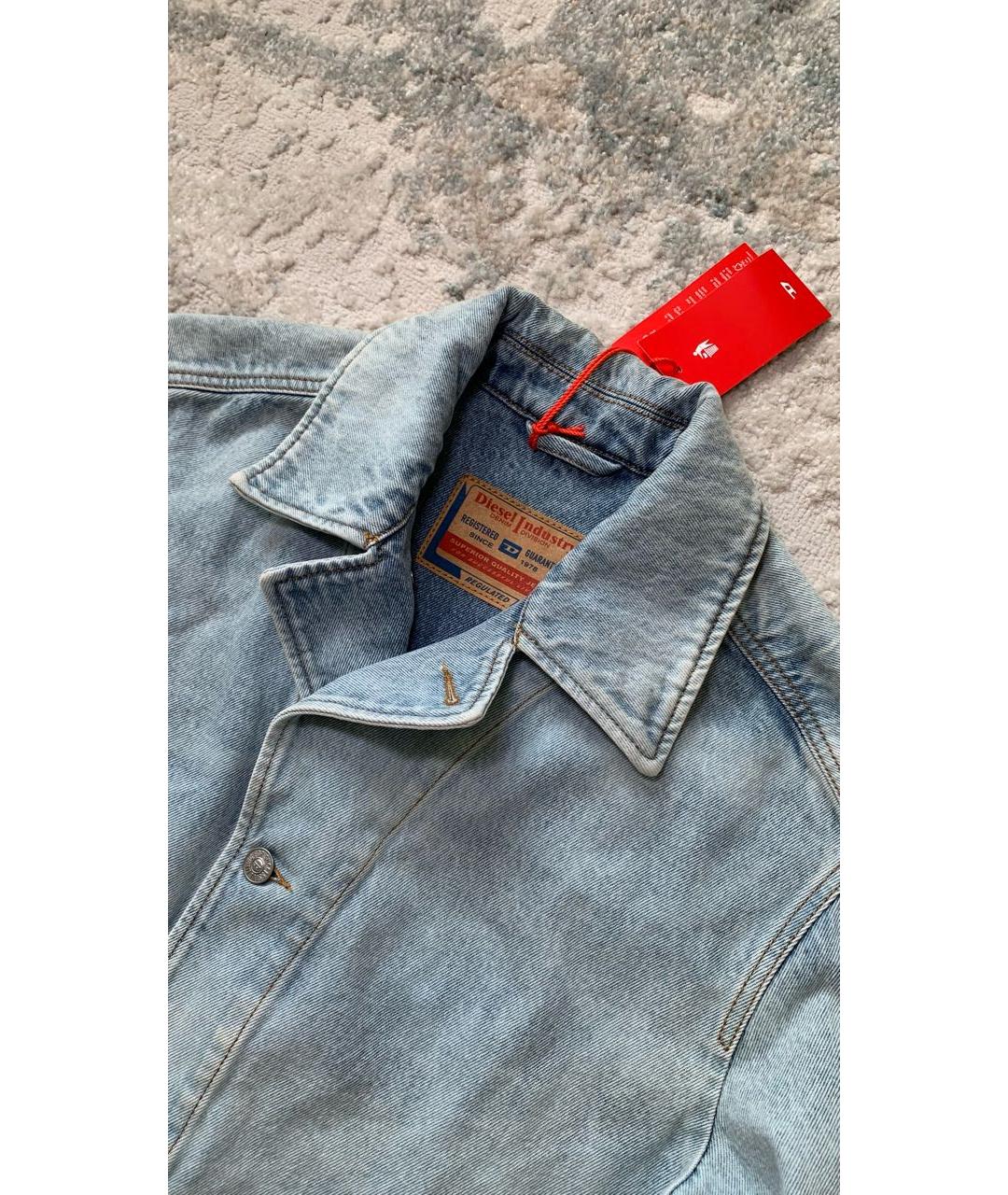 DIESEL Голубое хлопковое пальто, фото 5