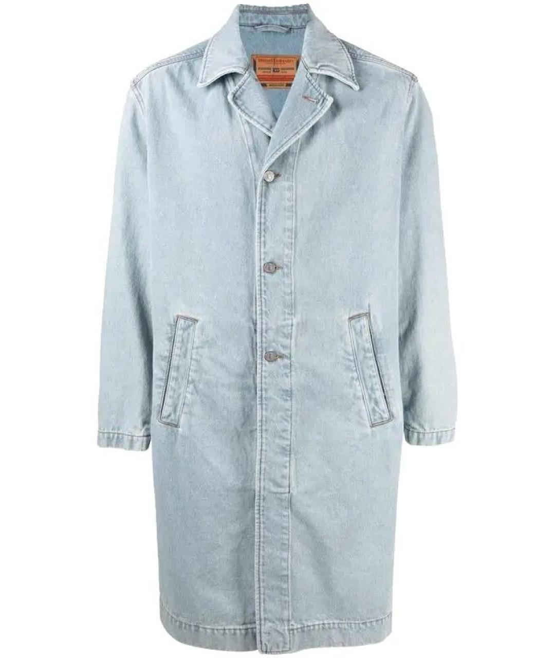 DIESEL Голубое хлопковое пальто, фото 9