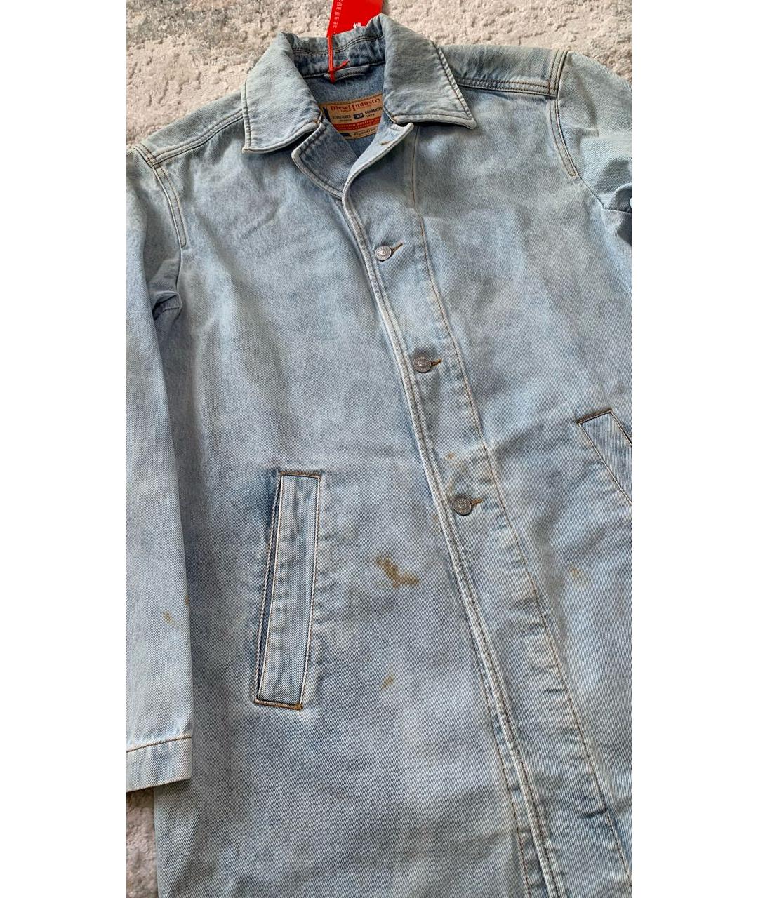 DIESEL Голубое хлопковое пальто, фото 4