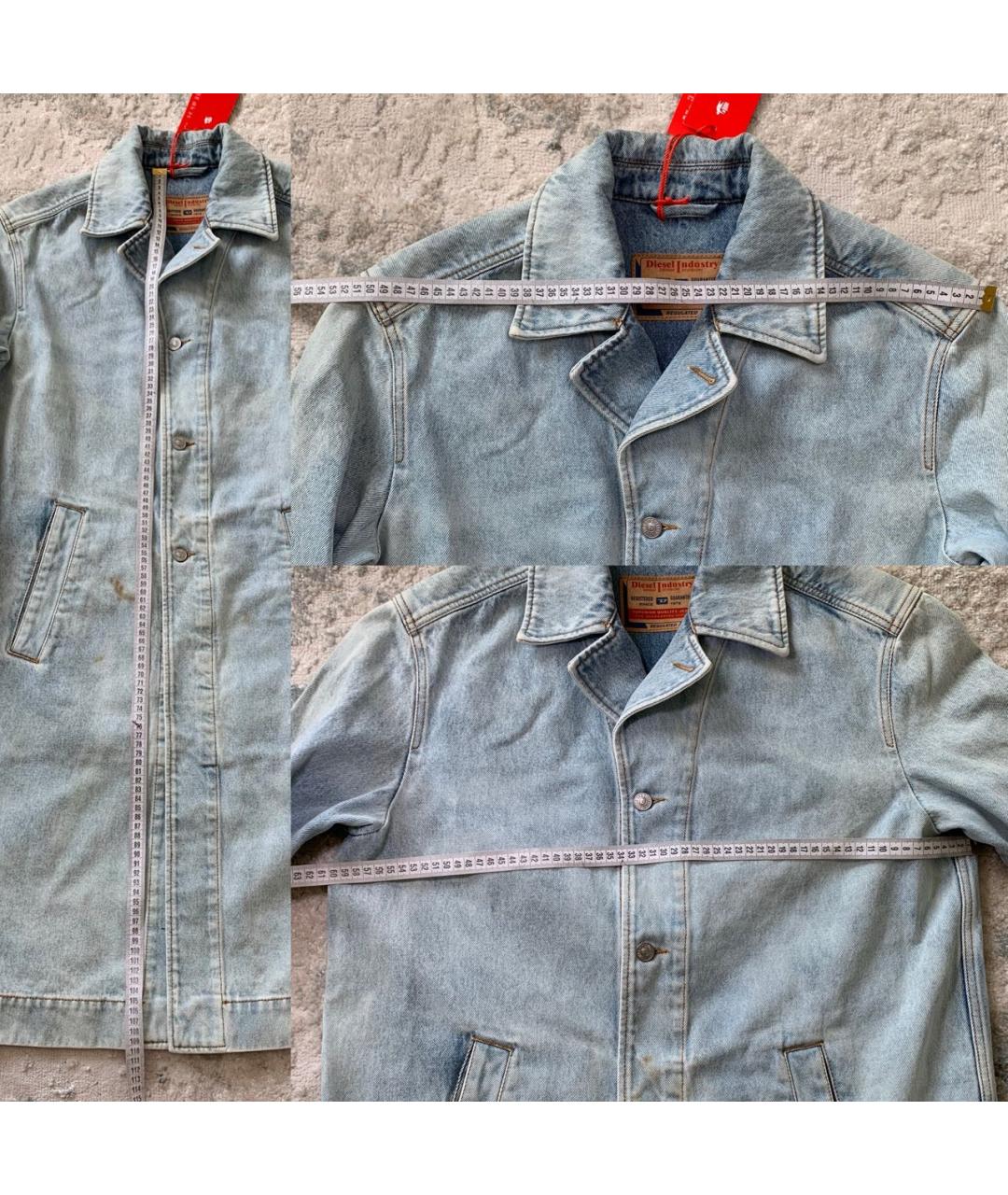 DIESEL Голубое хлопковое пальто, фото 7