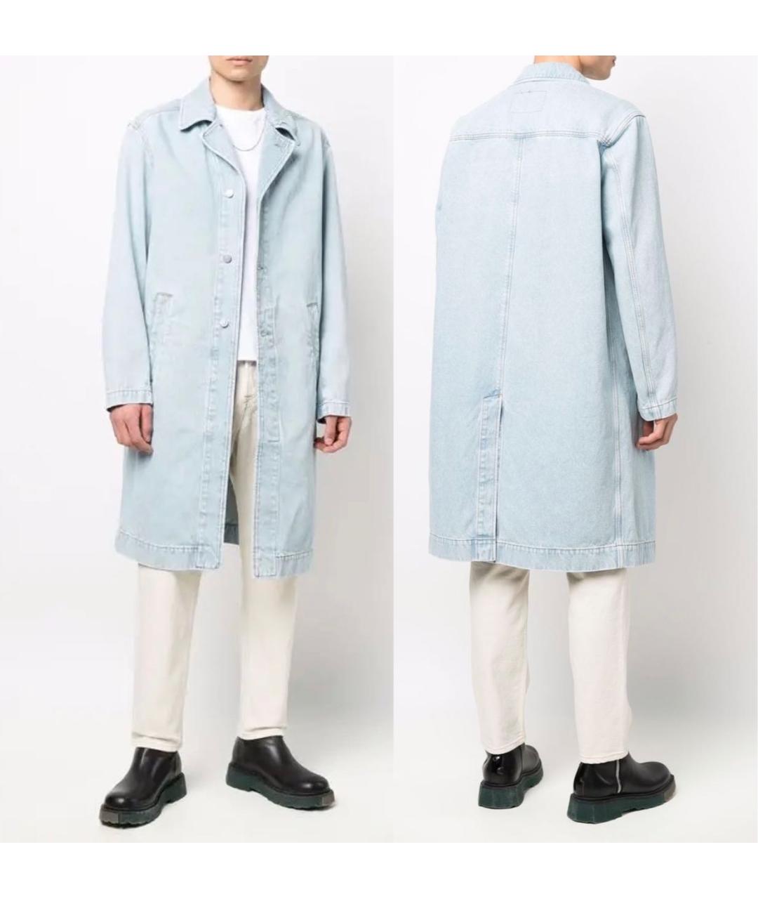 DIESEL Голубое хлопковое пальто, фото 8