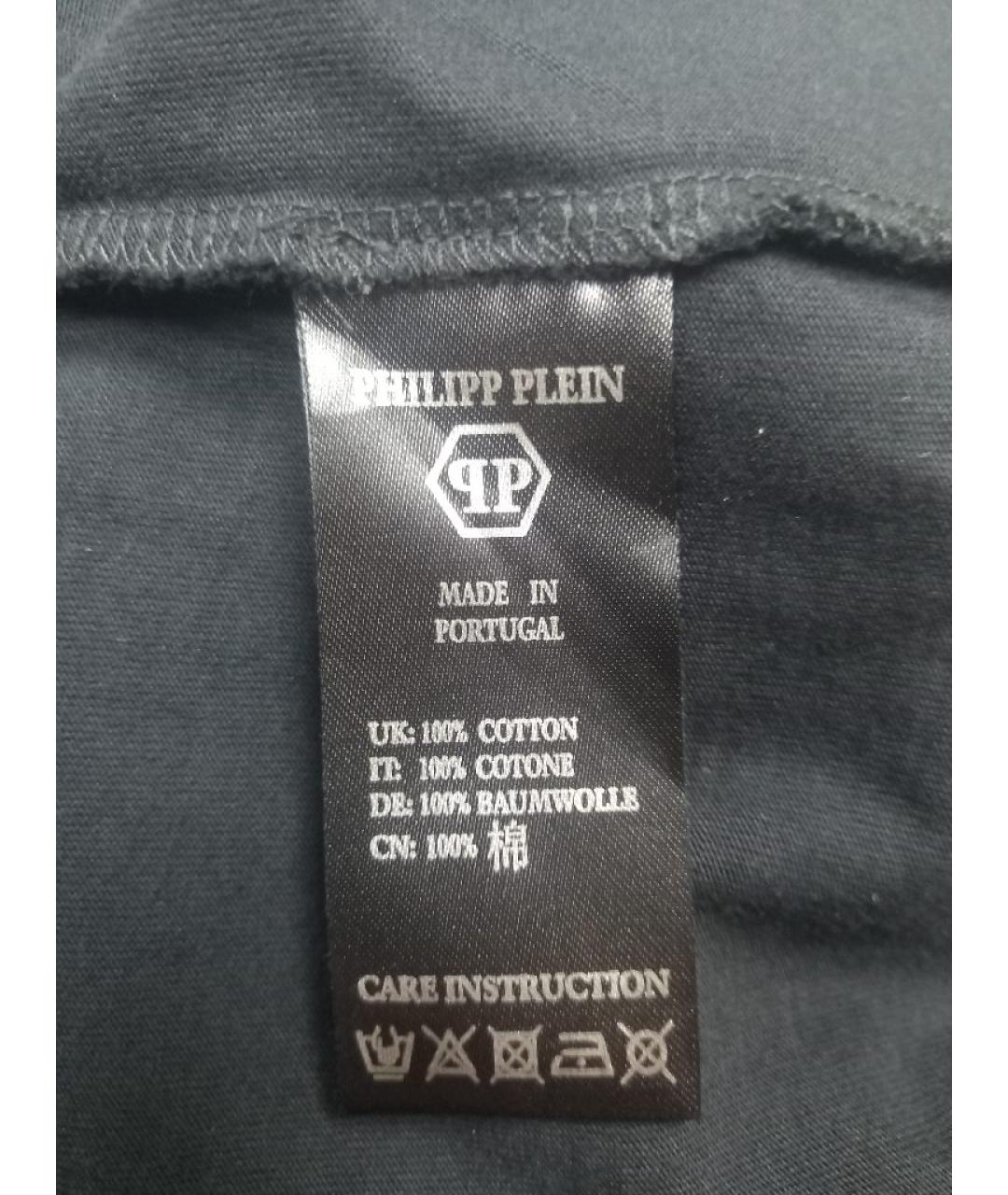 PHILIPP PLEIN Черная хлопковая футболка, фото 4