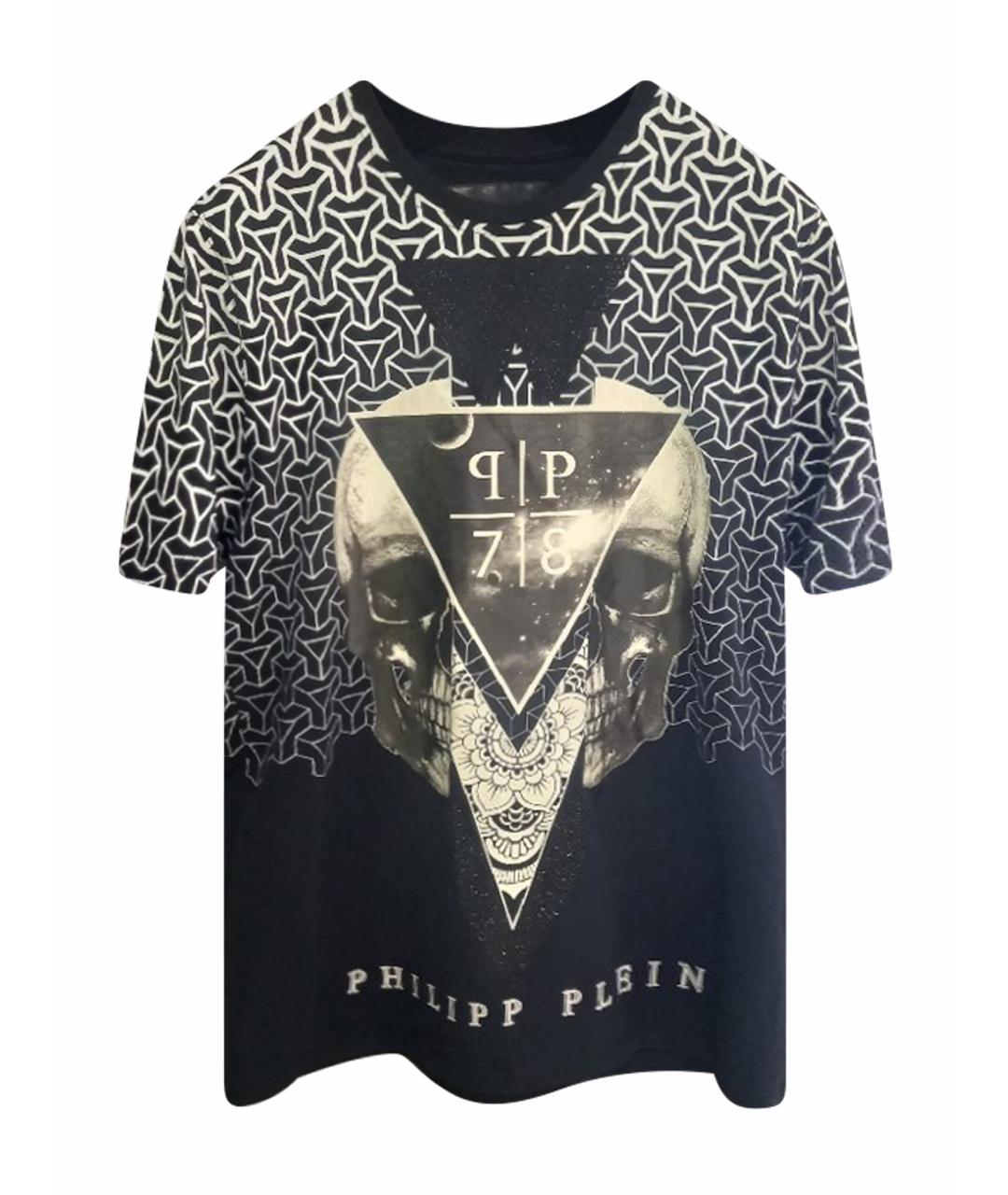PHILIPP PLEIN Черная хлопковая футболка, фото 1