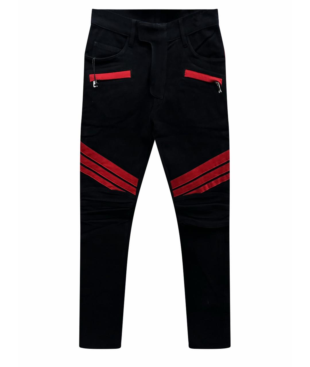 BALMAIN Черные хлопковые повседневные брюки, фото 1