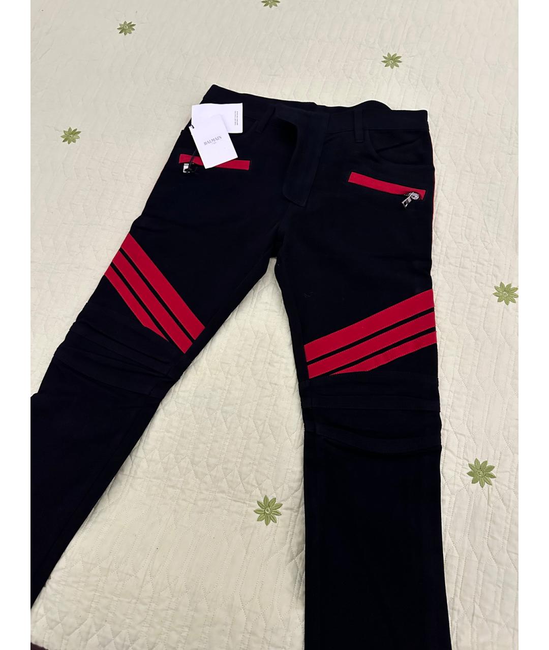 BALMAIN Черные хлопковые повседневные брюки, фото 3