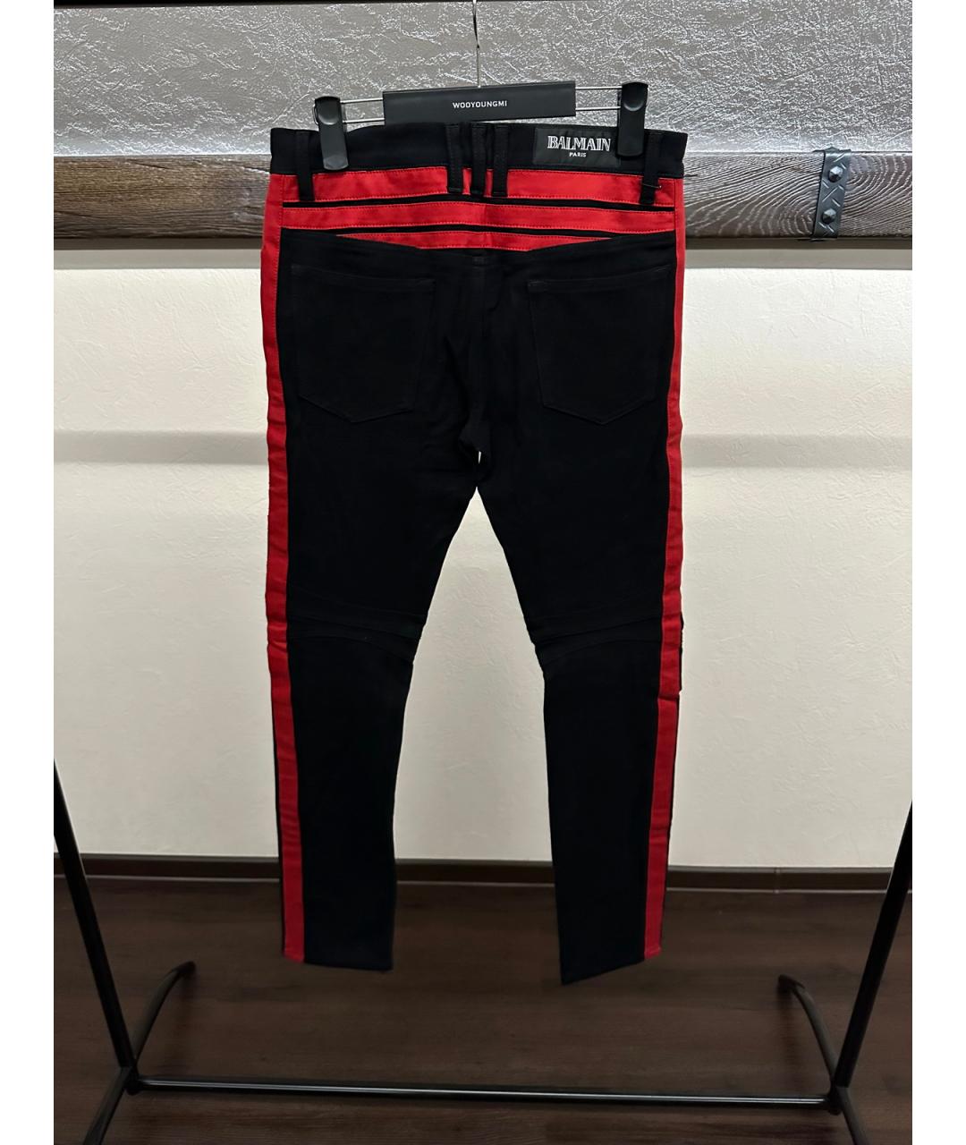 BALMAIN Черные хлопковые повседневные брюки, фото 6