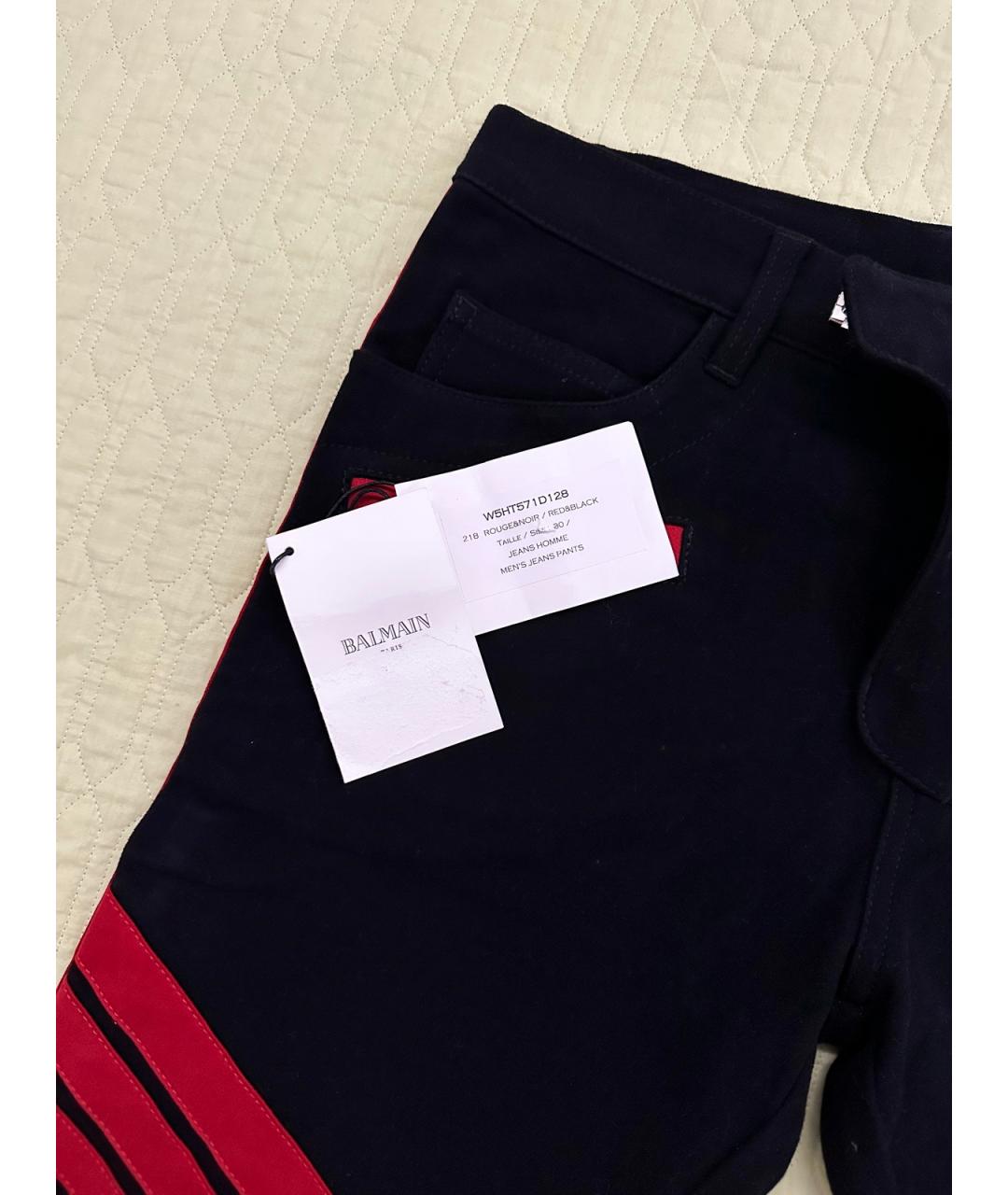 BALMAIN Черные хлопковые повседневные брюки, фото 8