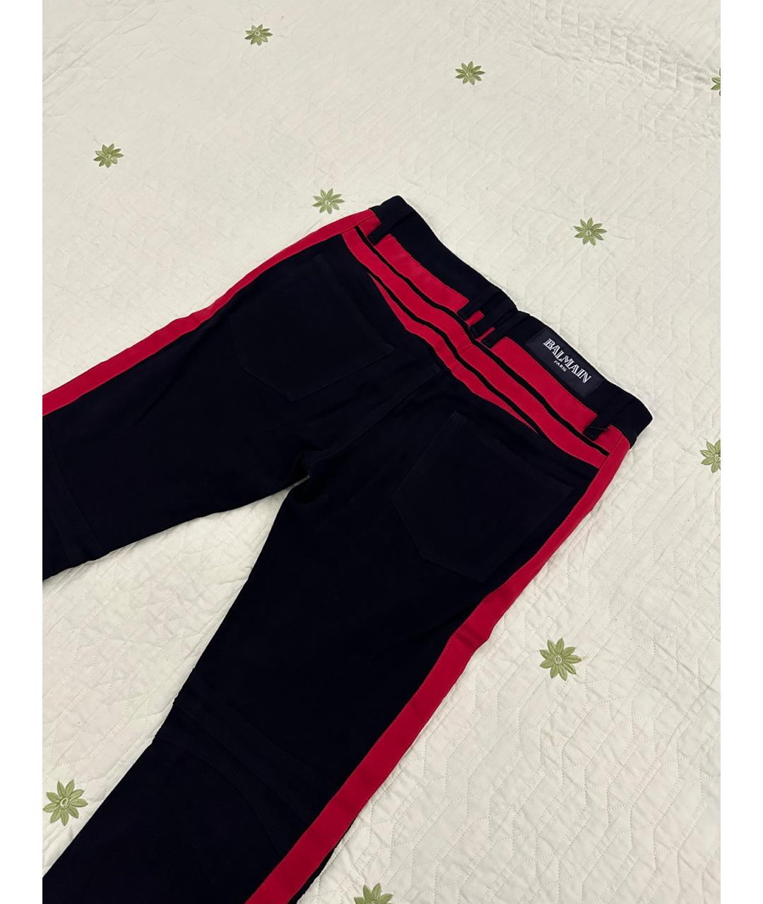 BALMAIN Черные хлопковые повседневные брюки, фото 5