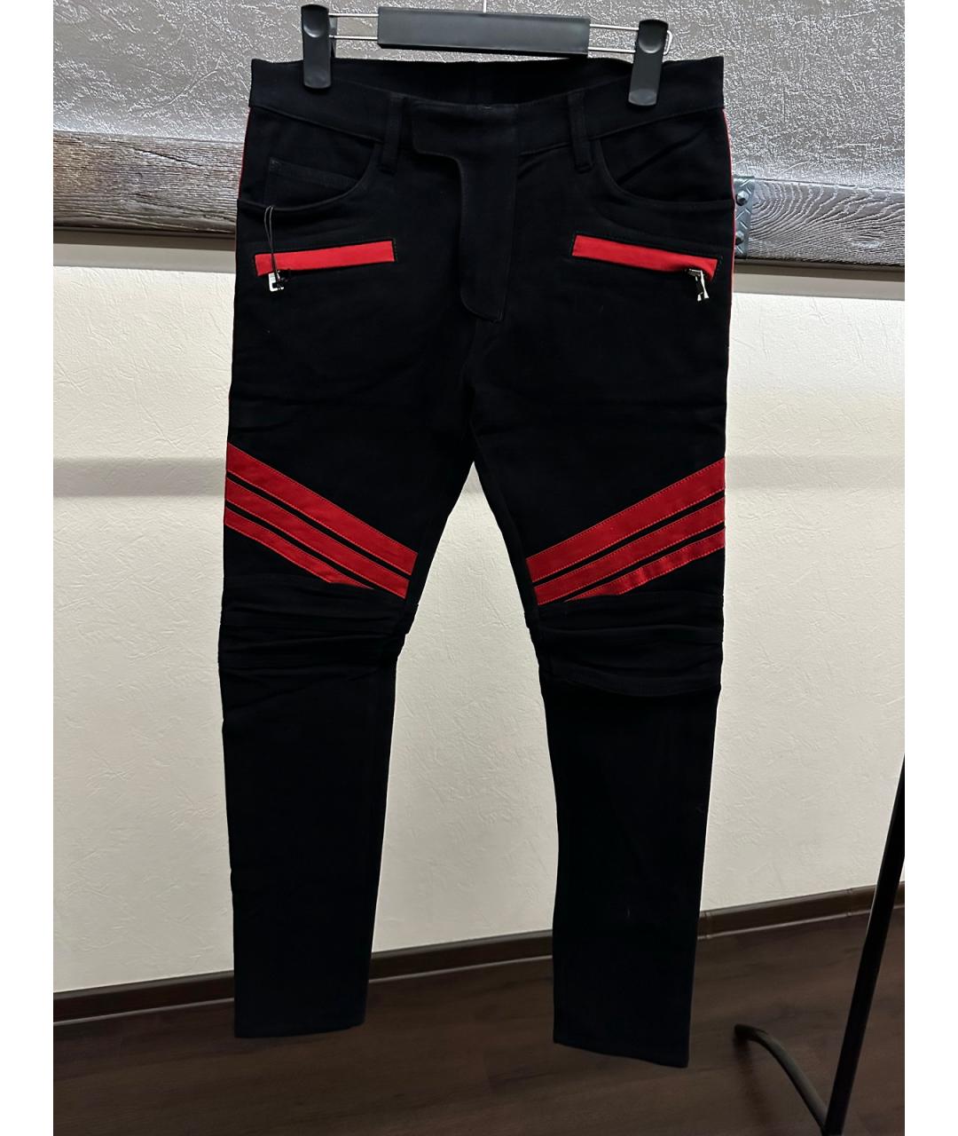 BALMAIN Черные хлопковые повседневные брюки, фото 10