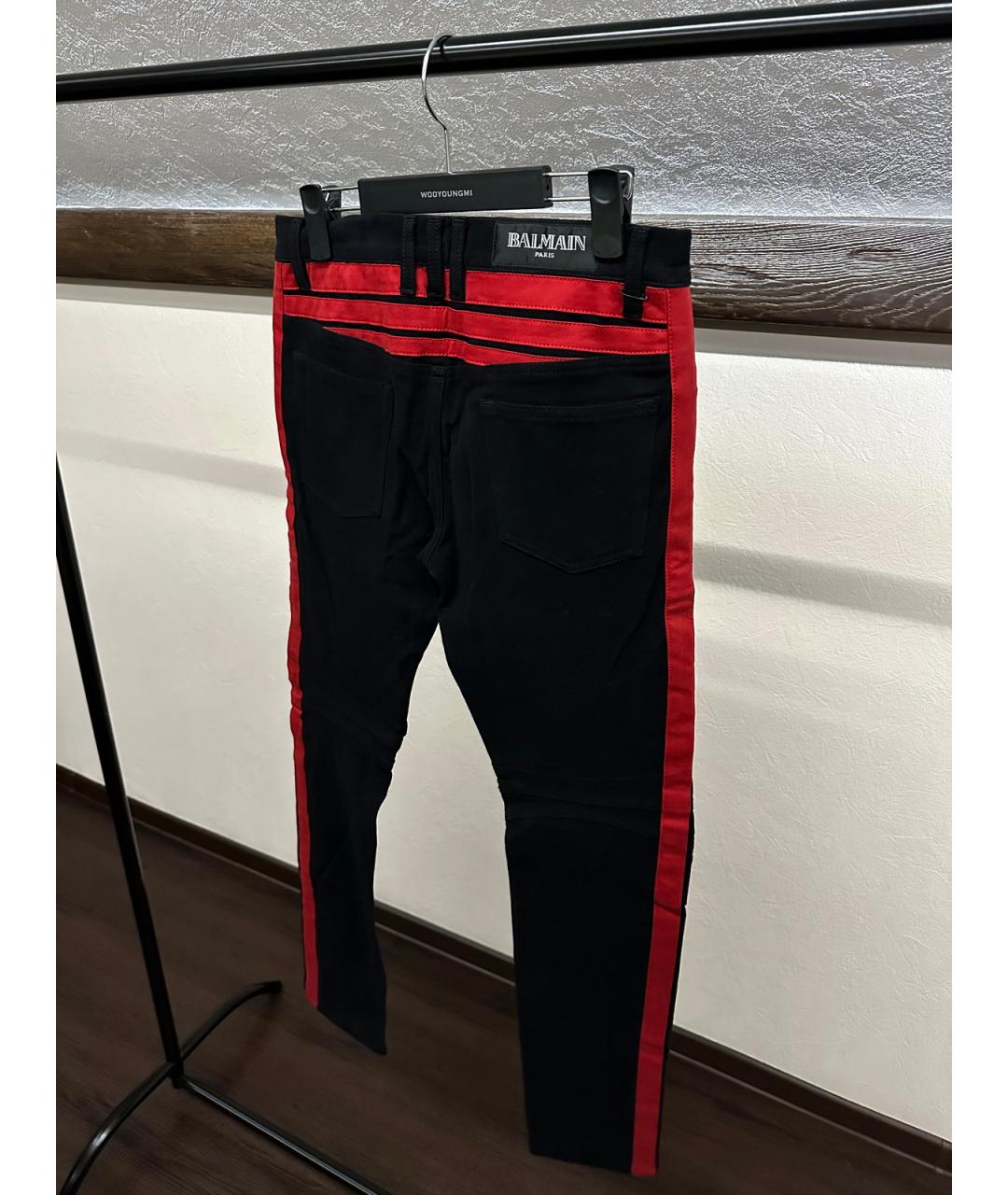 BALMAIN Черные хлопковые повседневные брюки, фото 7