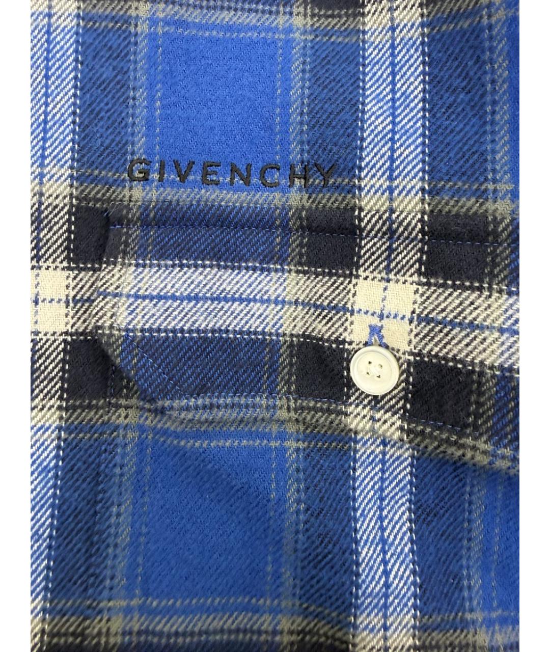 GIVENCHY Синяя хлопковая кэжуал рубашка, фото 8