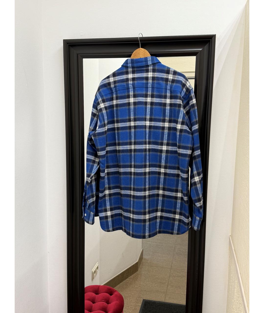 GIVENCHY Синяя хлопковая кэжуал рубашка, фото 3