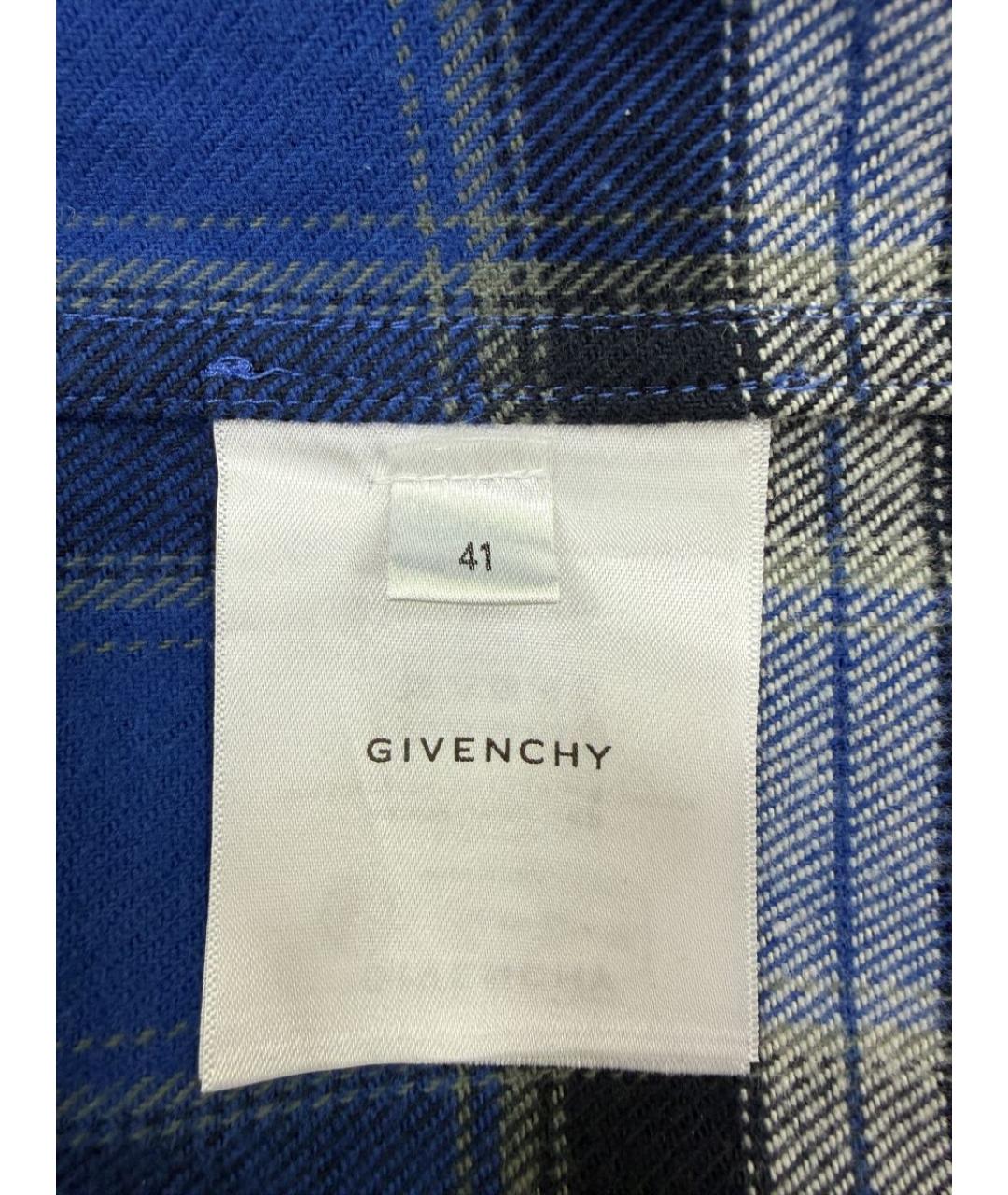 GIVENCHY Синяя хлопковая кэжуал рубашка, фото 6