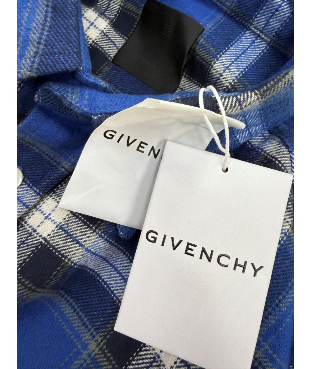 GIVENCHY Синяя хлопковая кэжуал рубашка, фото 4