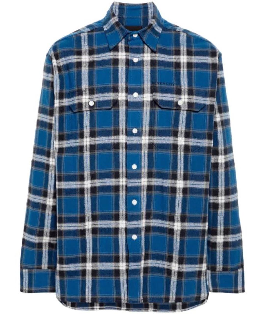 GIVENCHY Синяя хлопковая кэжуал рубашка, фото 10