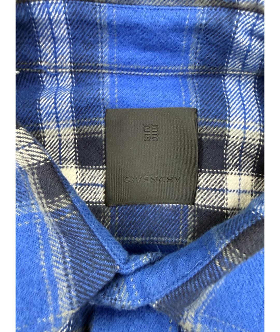 GIVENCHY Синяя хлопковая кэжуал рубашка, фото 5