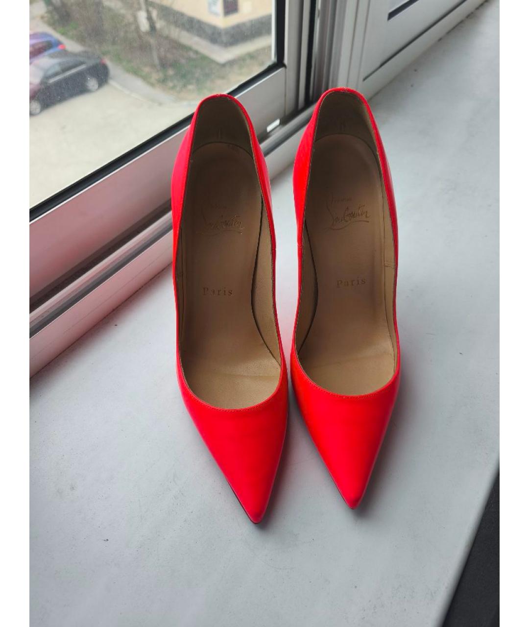 CHRISTIAN LOUBOUTIN Фуксия кожаные туфли, фото 2