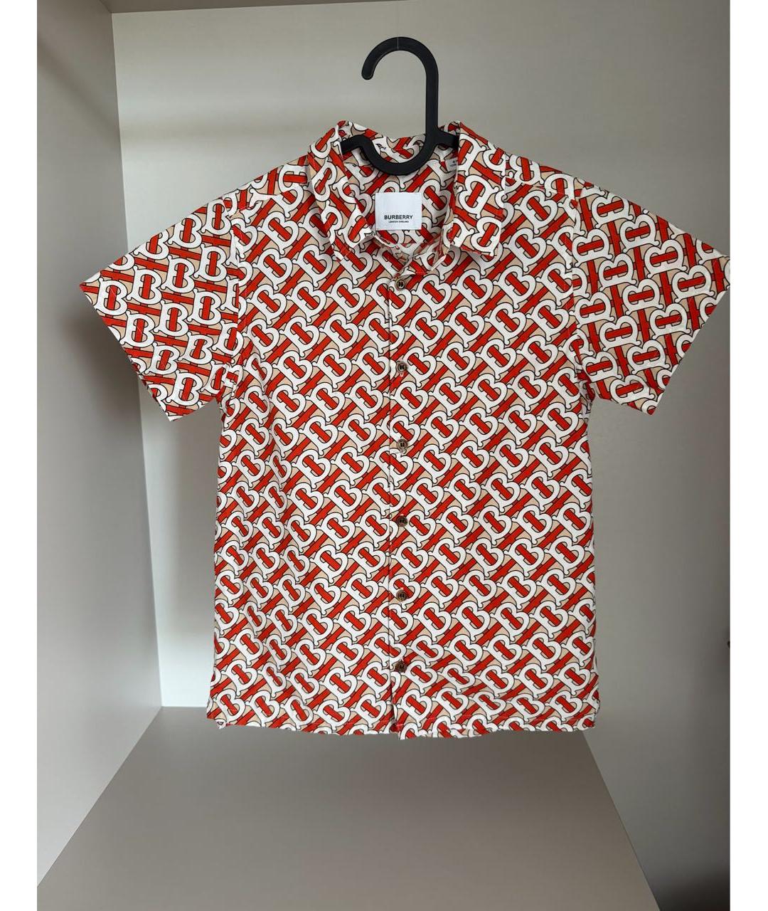 BURBERRY Мульти хлопковая детская рубашка, фото 5