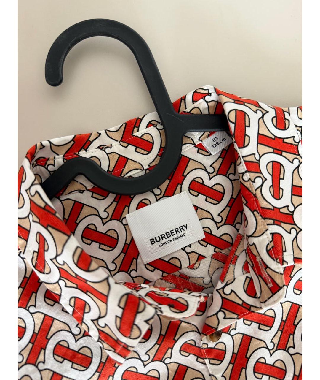 BURBERRY Мульти хлопковая детская рубашка, фото 4