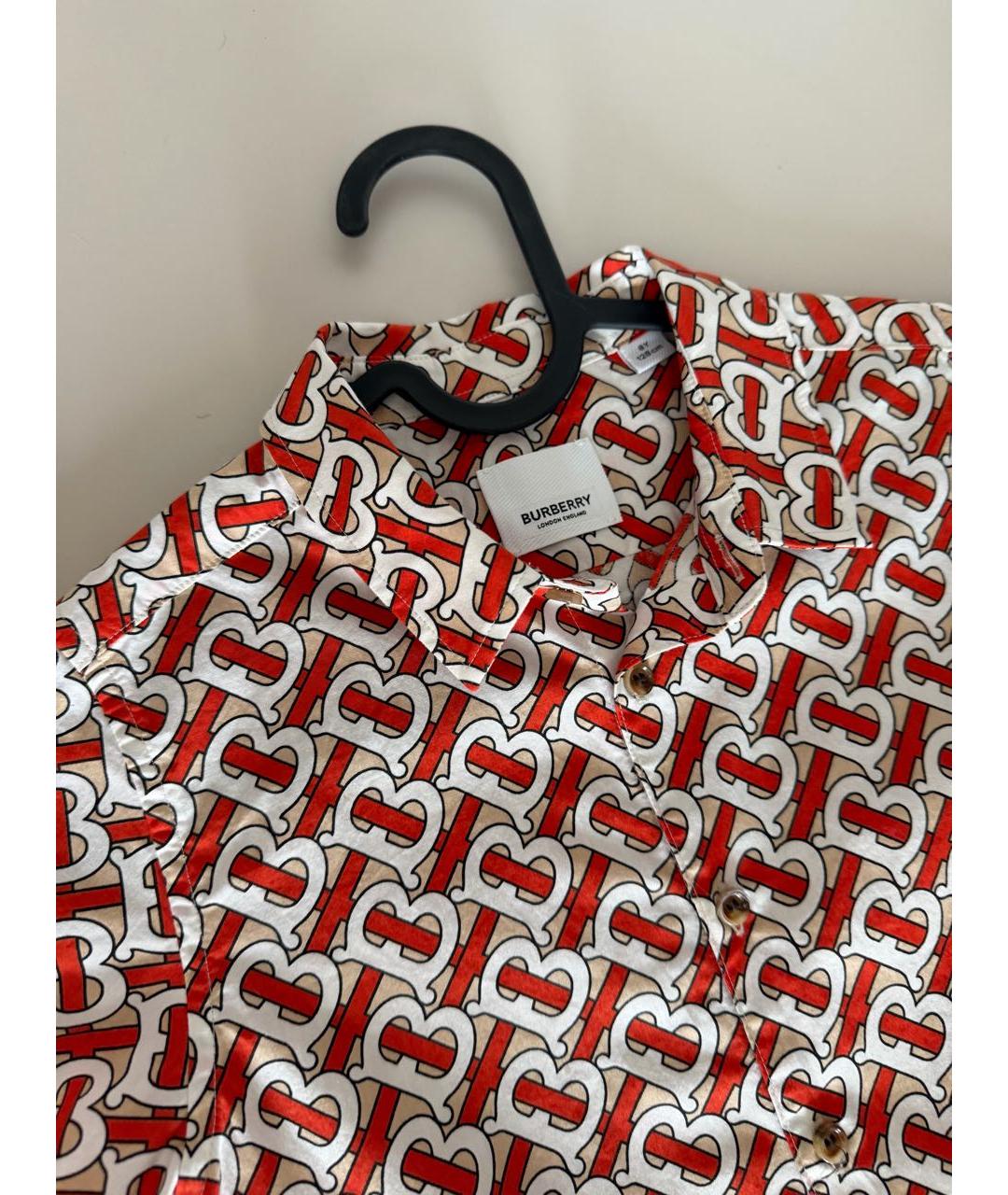 BURBERRY Мульти хлопковая детская рубашка, фото 3