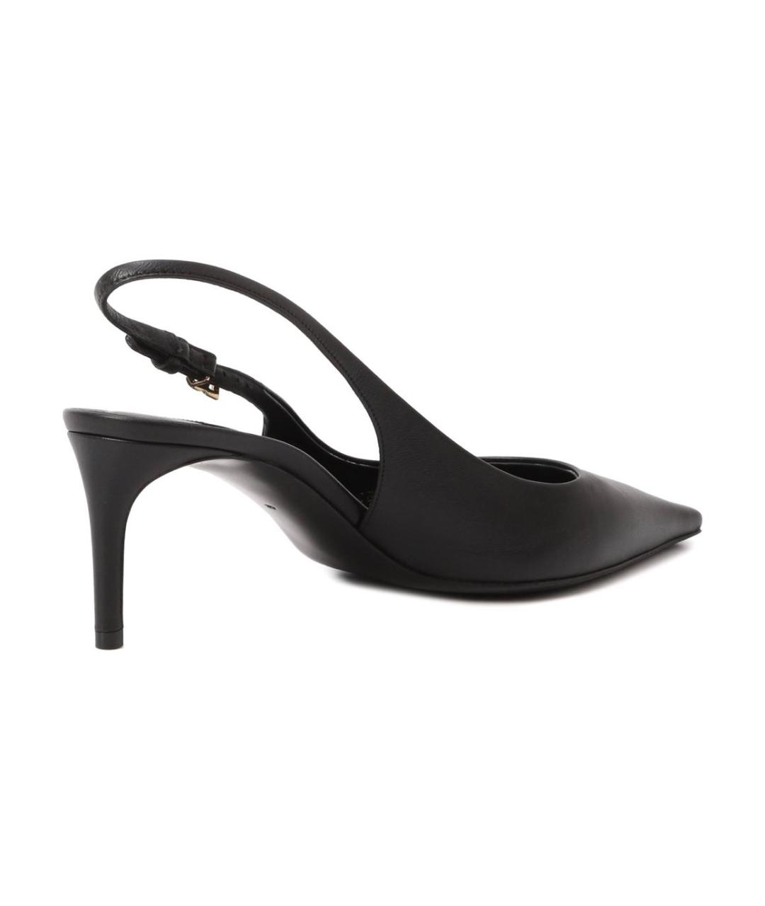 DOLCE&GABBANA Черные кожаные туфли, фото 6