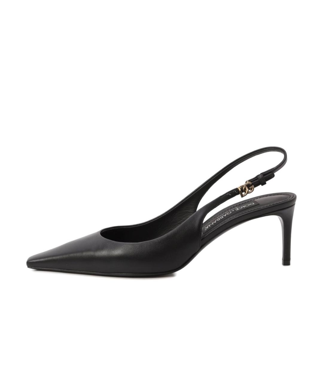 DOLCE&GABBANA Черные кожаные туфли, фото 5