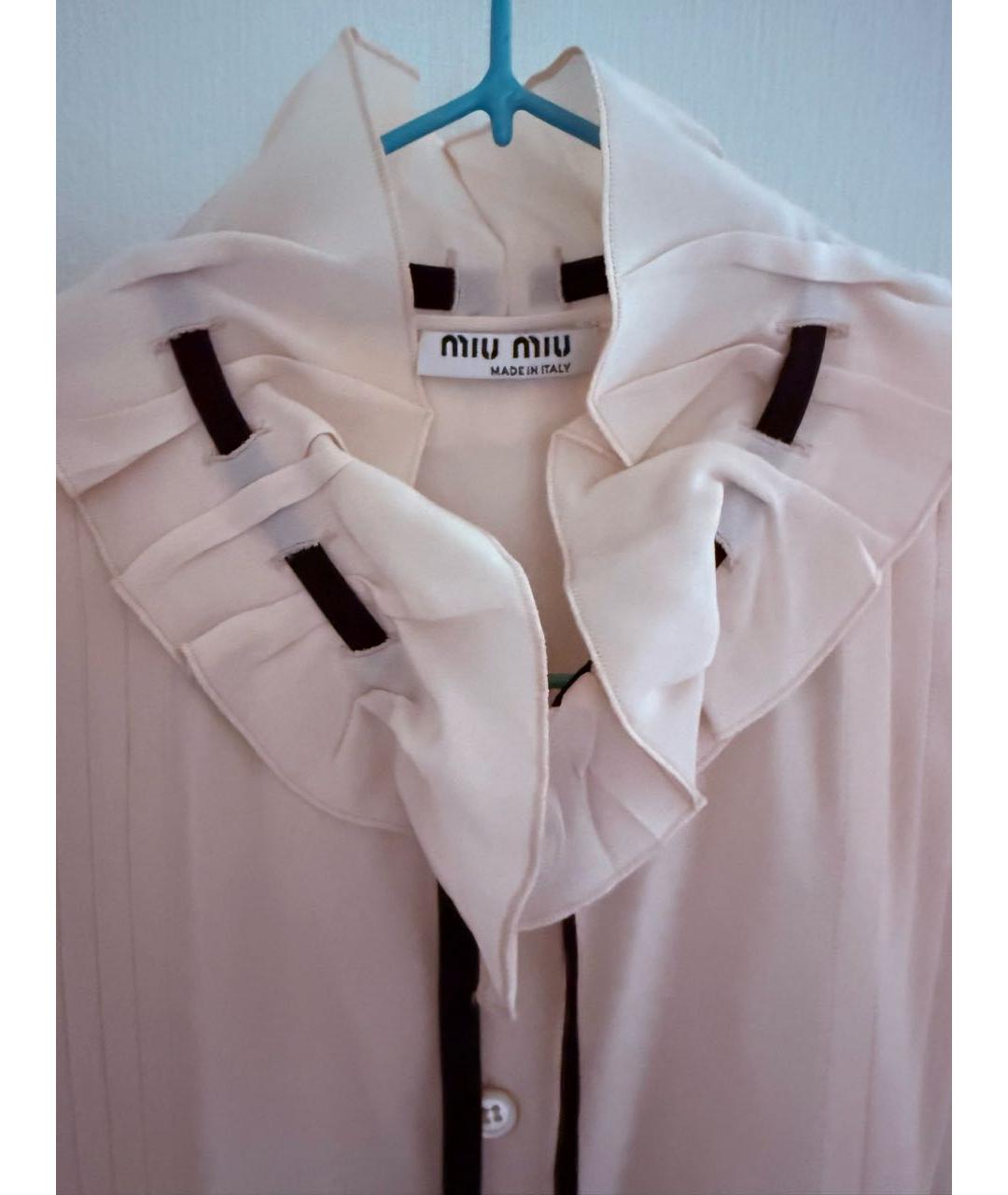 MIU MIU Шелковая блузы, фото 3