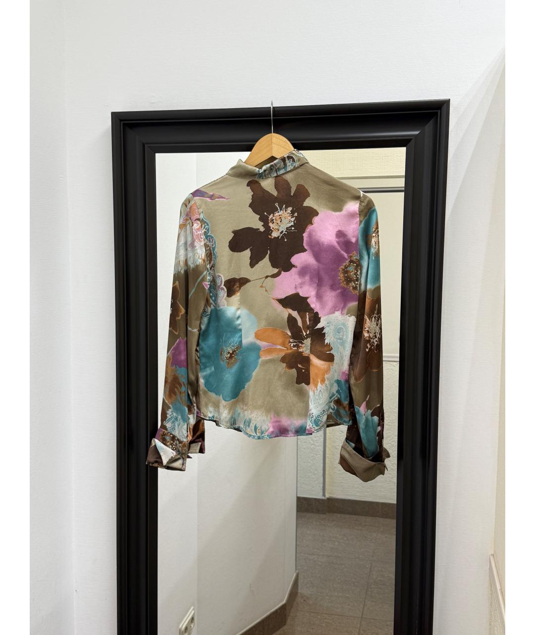 ROBERTO CAVALLI Мульти шелковая рубашка, фото 2