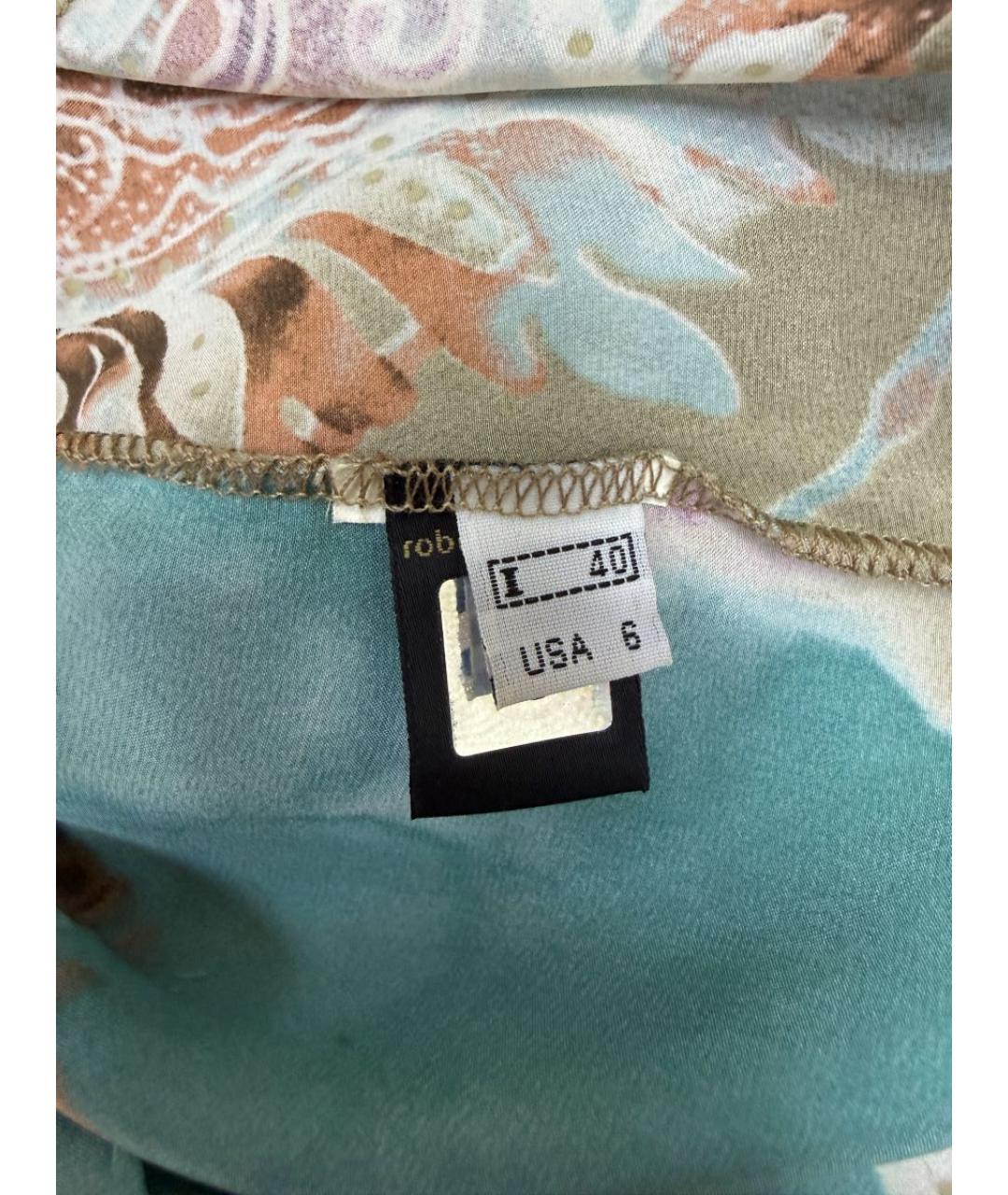 ROBERTO CAVALLI Мульти шелковая рубашка, фото 4