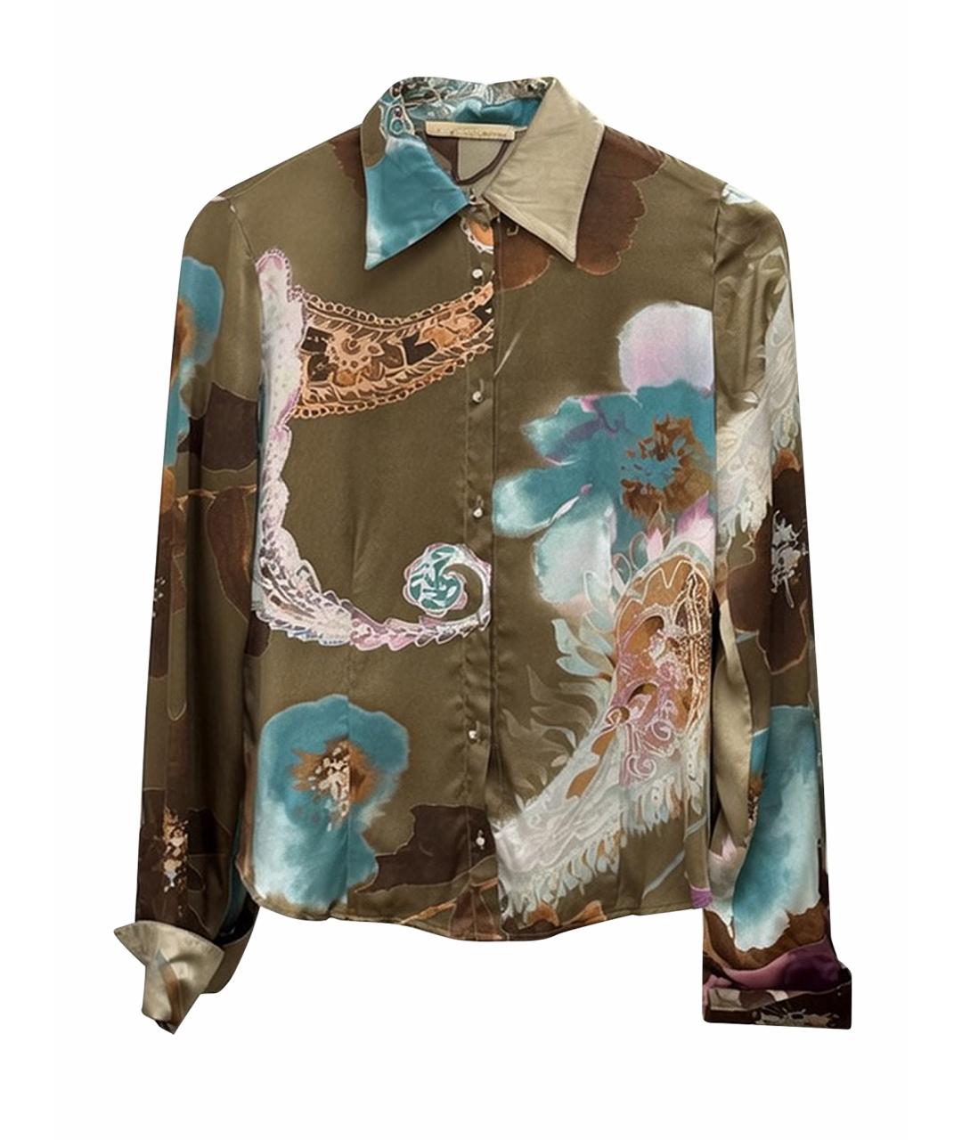 ROBERTO CAVALLI Мульти шелковая рубашка, фото 1