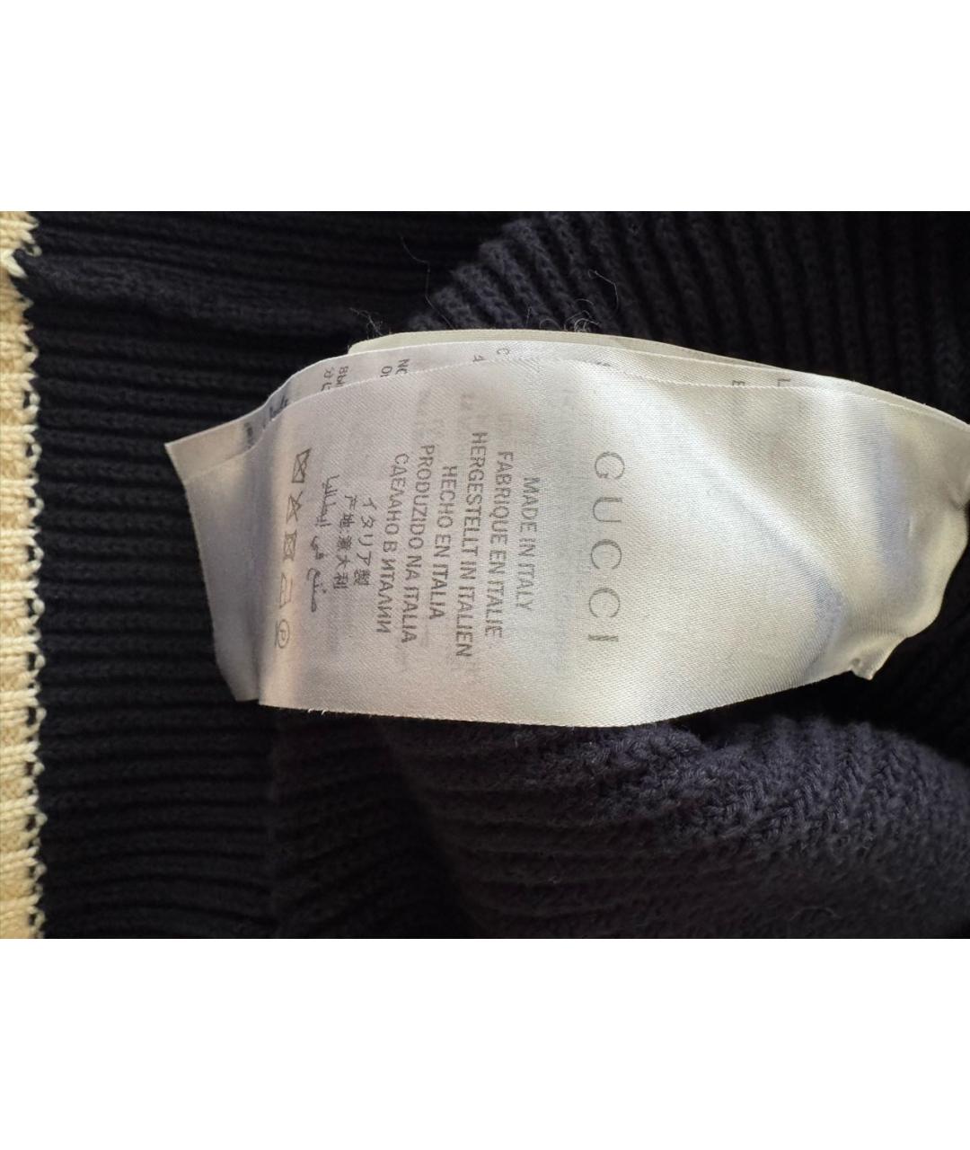 GUCCI Темно-синий хлопковый кардиган, фото 4