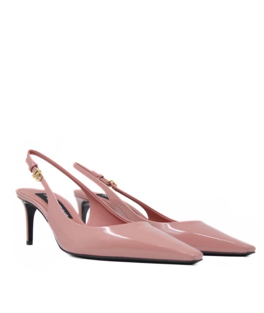 DOLCE&GABBANA Розовые туфли из лакированной кожи, фото 2