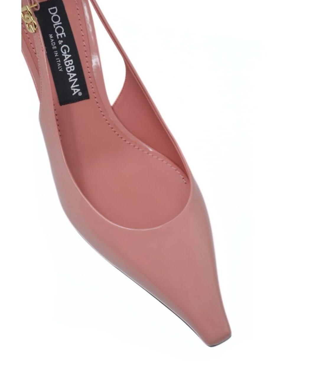 DOLCE&GABBANA Розовые туфли из лакированной кожи, фото 3