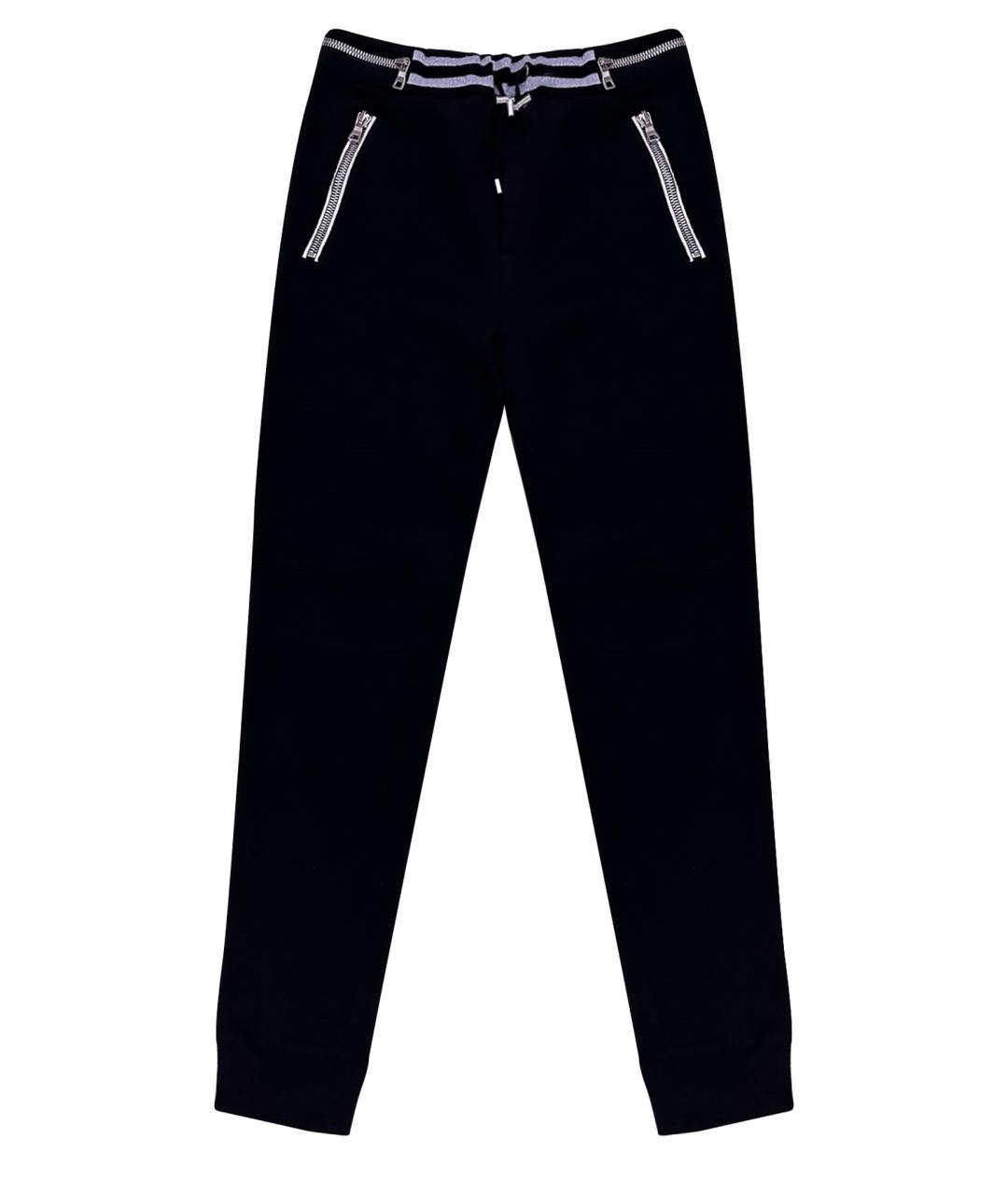 BALMAIN Черные хлопковые повседневные брюки, фото 1