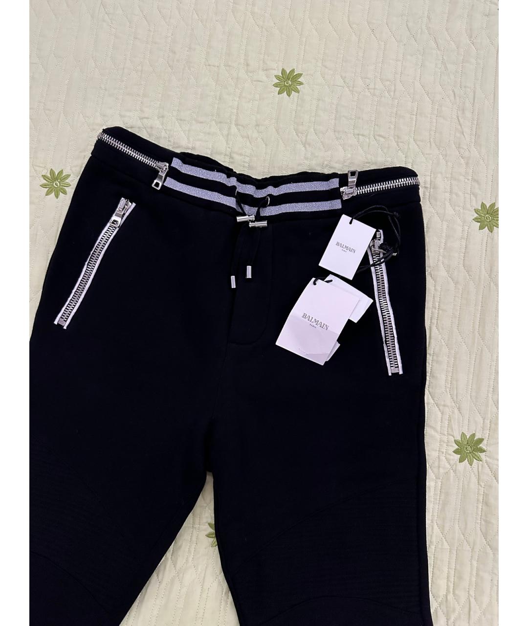 BALMAIN Черные хлопковые повседневные брюки, фото 5