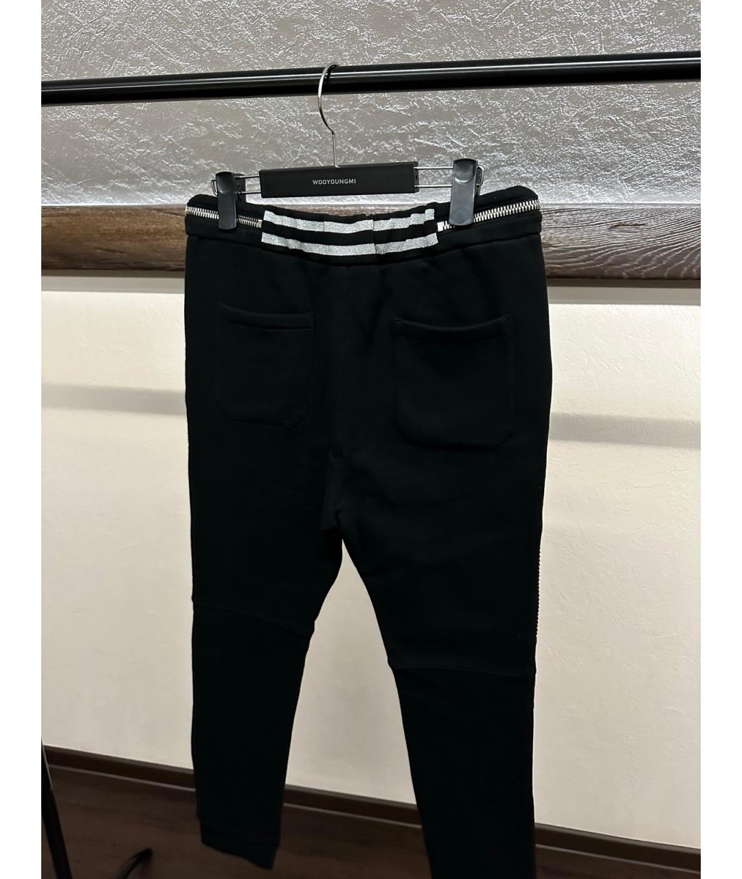 BALMAIN Черные хлопковые повседневные брюки, фото 4