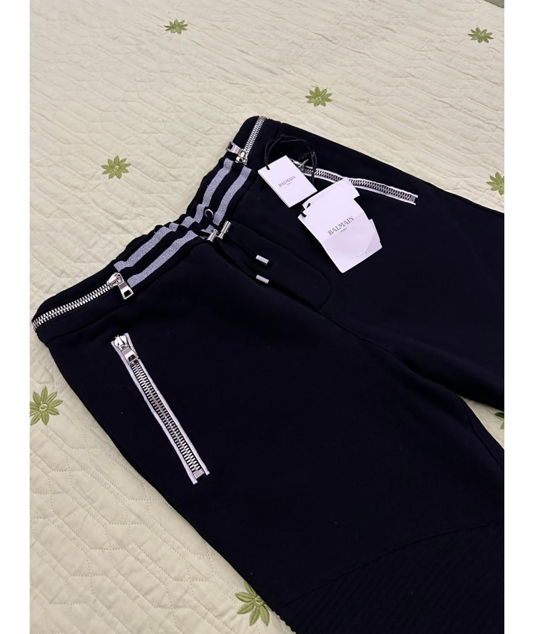 BALMAIN Черные хлопковые повседневные брюки, фото 6
